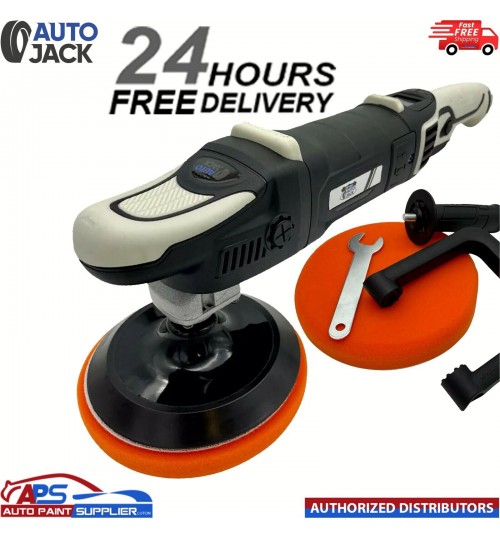 Autojack 180mm Rotary Car Polisher Buffer with Professional 6 Speed LED Display